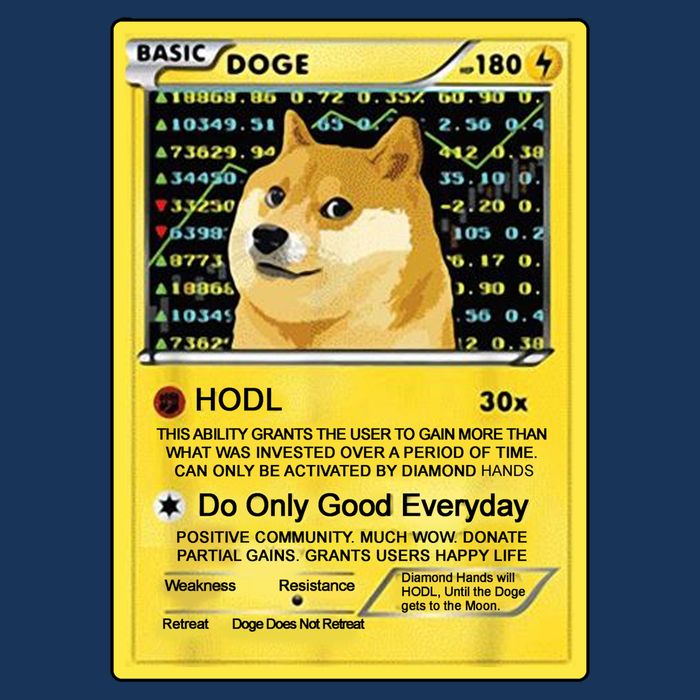 Doge HODL Card Crypto Currency Funny USA-Made Doggie Bandana