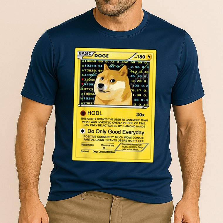 Doge HODL Card Crypto Currency Funny Cooling Performance Crew T-Shirt