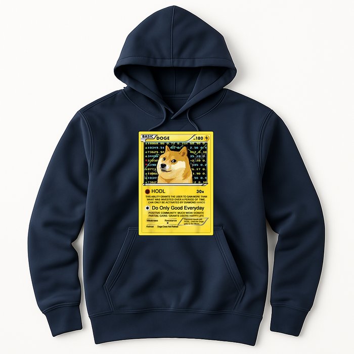 Doge HODL Card Crypto Currency Funny Hoodie