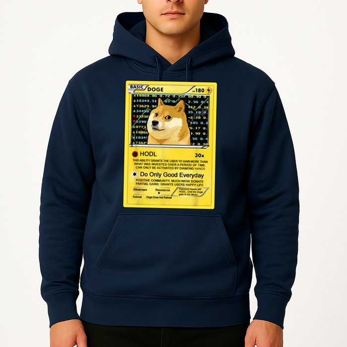 Doge HODL Card Crypto Currency Funny Hoodie