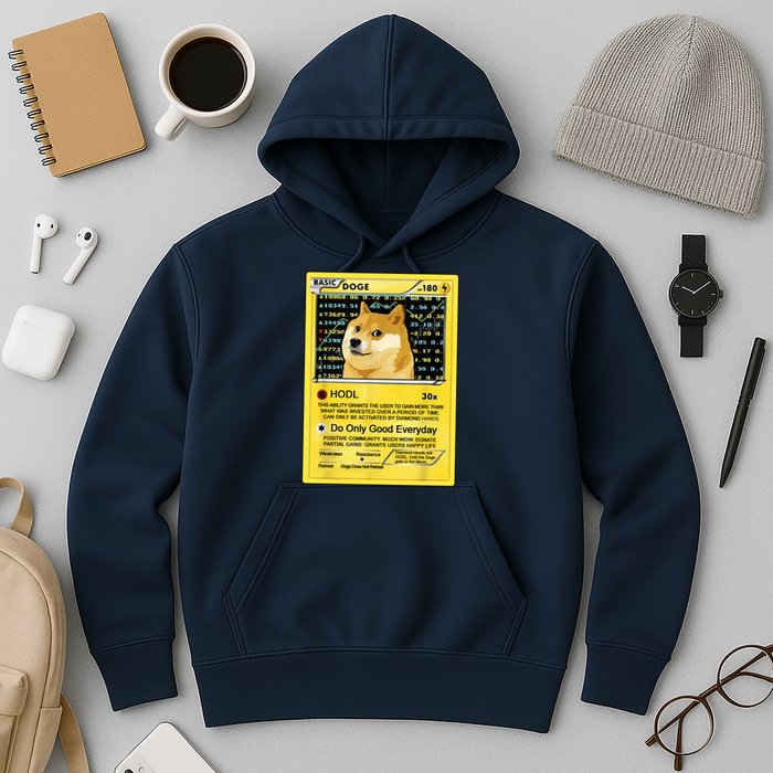 Doge HODL Card Crypto Currency Funny Hoodie