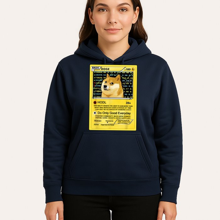 Doge HODL Card Crypto Currency Funny Hoodie