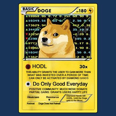 Doge HODL Card Crypto Currency Funny T-Shirt