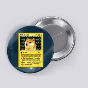 Doge HODL Card Crypto Currency Funny Button