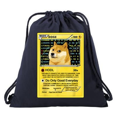 Doge HODL Card Crypto Currency Funny Drawstring Bag