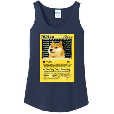 Doge HODL Card Crypto Currency Funny Ladies Essential Tank