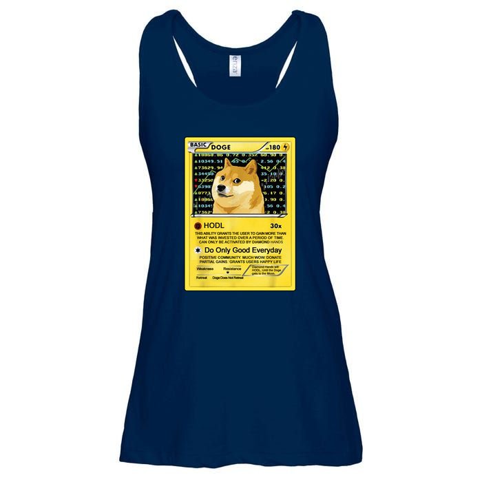 Doge HODL Card Crypto Currency Funny Ladies Essential Flowy Tank