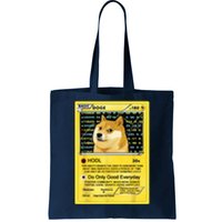 Doge HODL Card Crypto Currency Funny Tote Bag