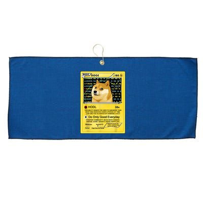 Doge HODL Card Crypto Currency Funny Large Microfiber Waffle Golf Towel
