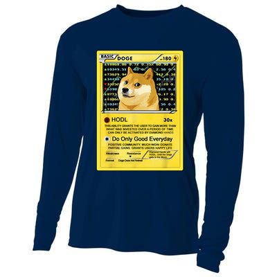 Doge HODL Card Crypto Currency Funny Cooling Performance Long Sleeve Crew