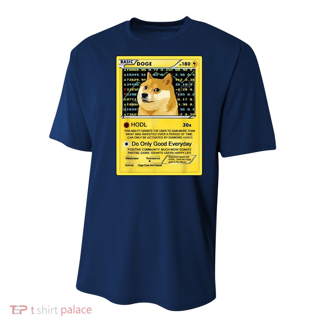 Doge HODL Card Crypto Currency Funny Youth Performance Sprint T-Shirt