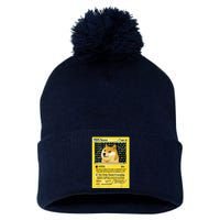 Doge HODL Card Crypto Currency Funny Pom Pom 12in Knit Beanie