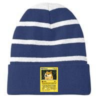 Doge HODL Card Crypto Currency Funny Striped Beanie with Solid Band