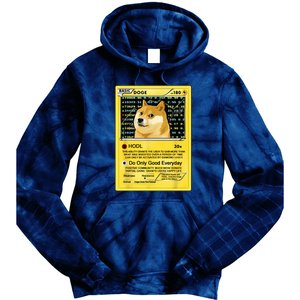 Doge HODL Card Crypto Currency Funny Tie Dye Hoodie