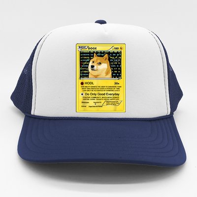 Doge HODL Card Crypto Currency Funny Trucker Hat