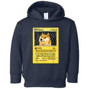 Doge HODL Card Crypto Currency Funny Toddler Hoodie