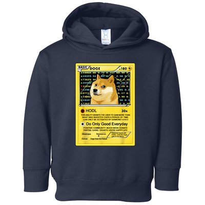 Doge HODL Card Crypto Currency Funny Toddler Hoodie