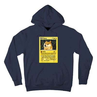 Doge HODL Card Crypto Currency Funny Tall Hoodie