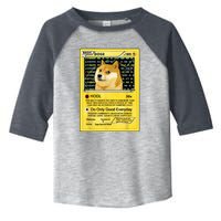 Doge HODL Card Crypto Currency Funny Toddler Fine Jersey T-Shirt