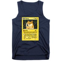 Doge HODL Card Crypto Currency Funny Tank Top