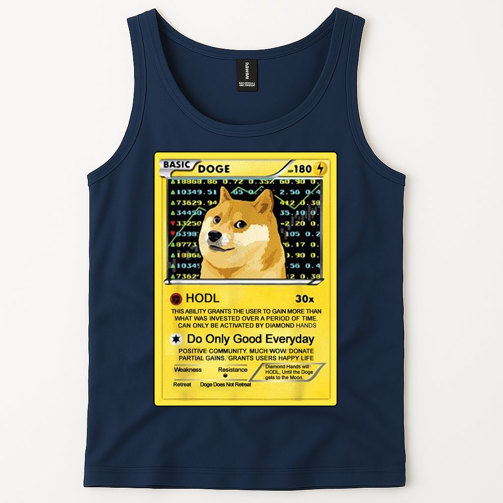 Doge HODL Card Crypto Currency Funny Tank Top