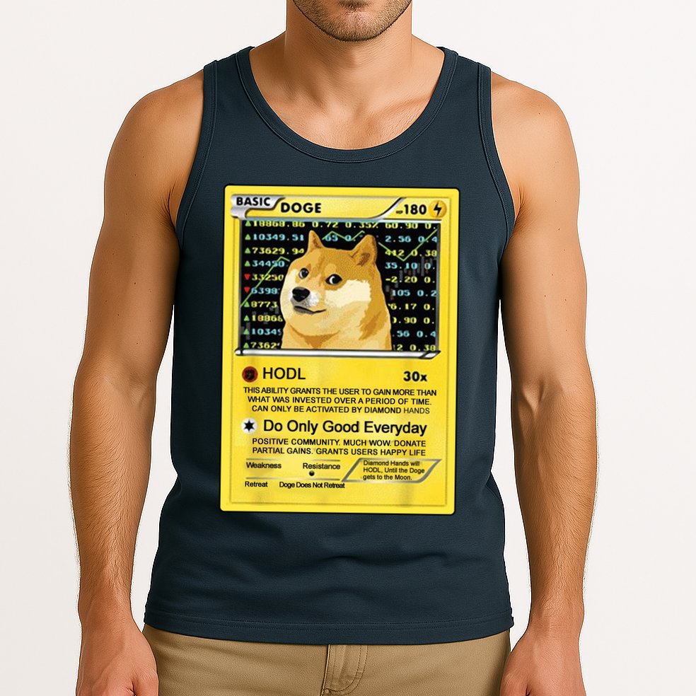 Doge HODL Card Crypto Currency Funny Tank Top