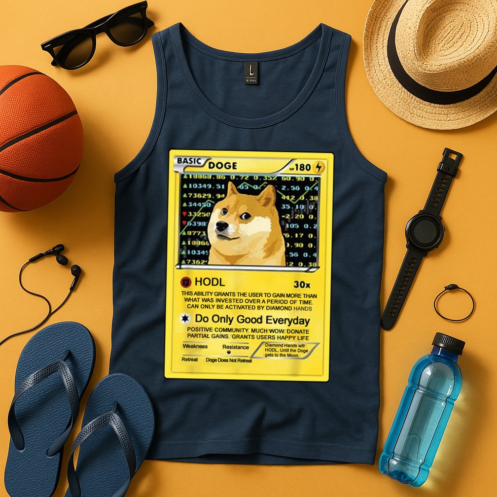 Doge HODL Card Crypto Currency Funny Tank Top