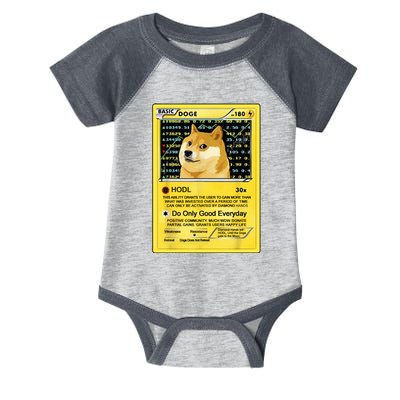 Doge HODL Card Crypto Currency Funny Infant Baby Jersey Bodysuit