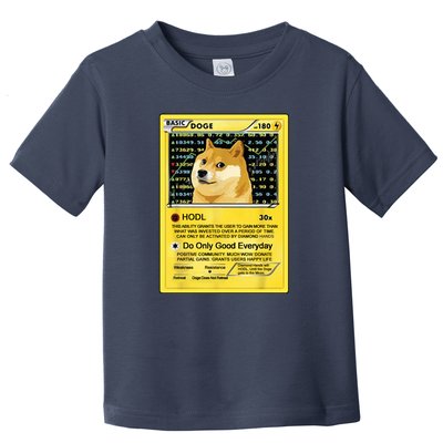 Doge HODL Card Crypto Currency Funny Toddler T-Shirt