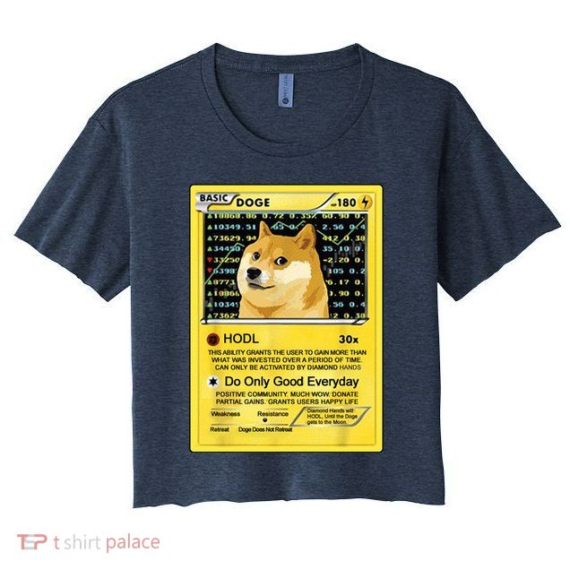 Doge HODL Card Crypto Currency Funny Crop Top