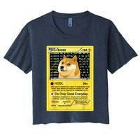 Doge HODL Card Crypto Currency Funny Women's Crop Top Tee