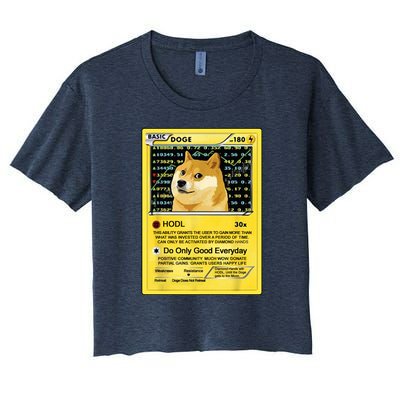 Doge HODL Card Crypto Currency Funny Women's Crop Top Tee