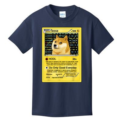 Doge HODL Card Crypto Currency Funny Kids T-Shirt