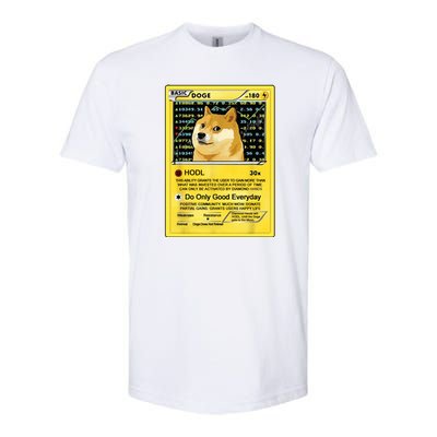 Doge HODL Card Crypto Currency Funny Softstyle® CVC T-Shirt