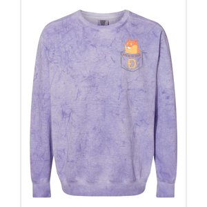 Doge In The House Pocket Colorblast Crewneck Sweatshirt