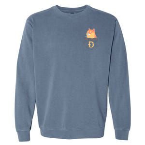 Doge In The House Pocket Garment-Dyed Sweatshirt