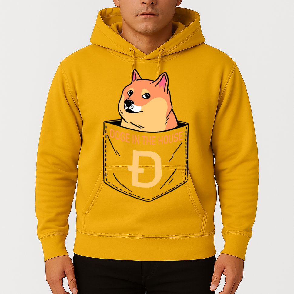 Doge In The House Pocket Hoodie