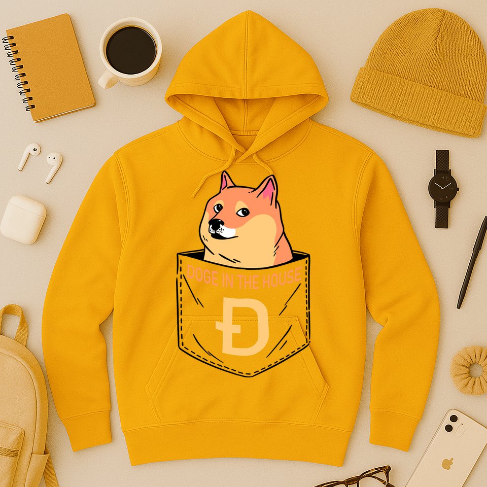Doge In The House Pocket Hoodie