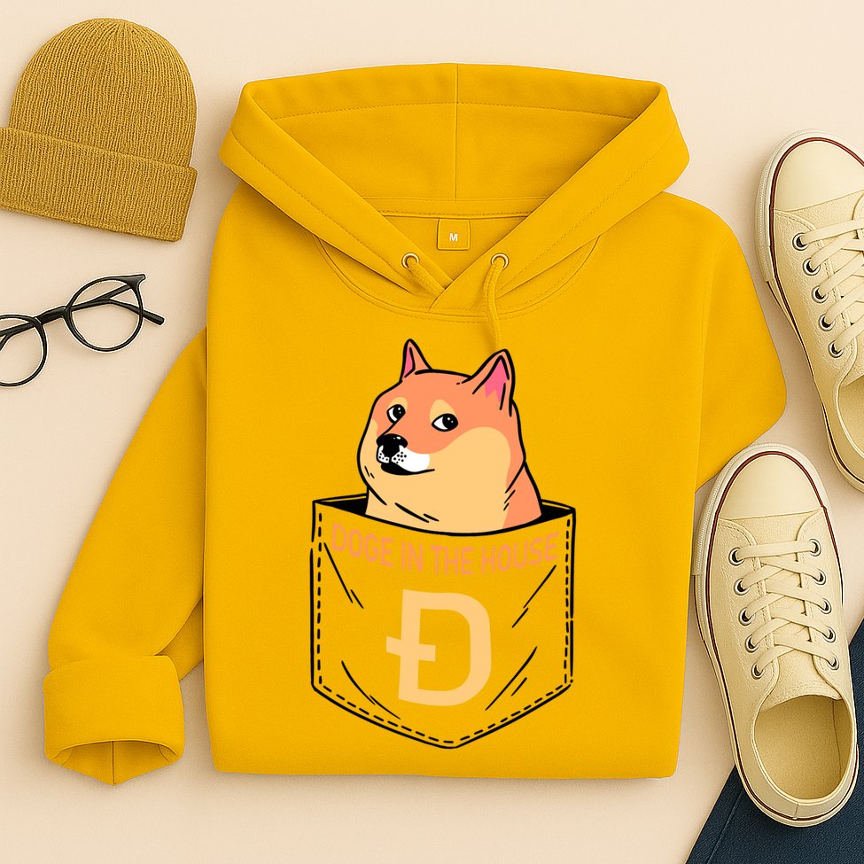 Doge In The House Pocket Hoodie
