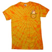 Doge In The House Pocket Tie-Dye T-Shirt