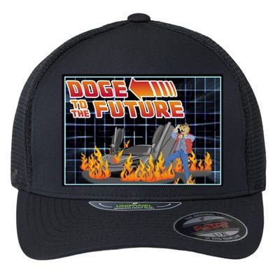 Doge To The Future Flexfit Unipanel Trucker Cap