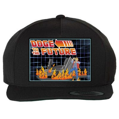 Doge To The Future Wool Snapback Cap