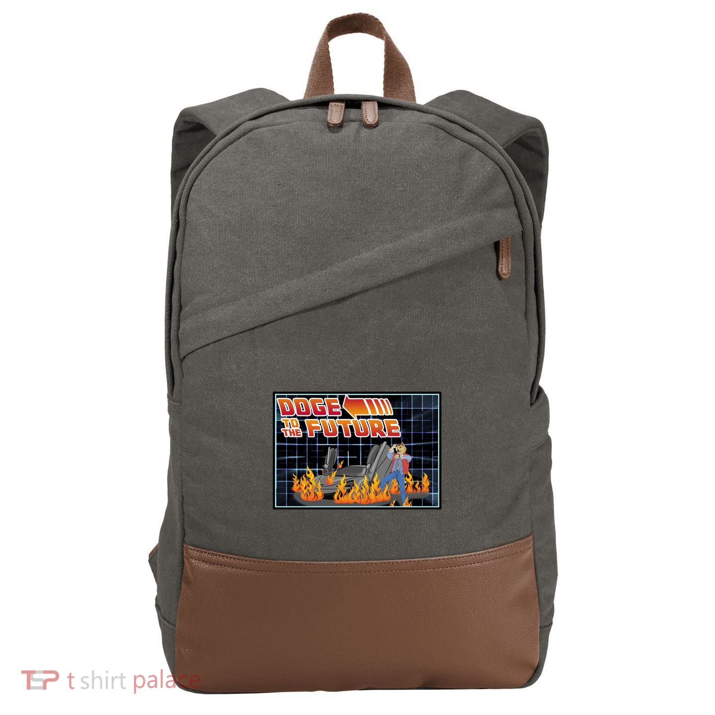 Doge To The Future Cotton Canvas Backpack
