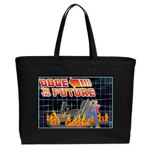 Doge To The Future Cotton Canvas Jumbo Tote