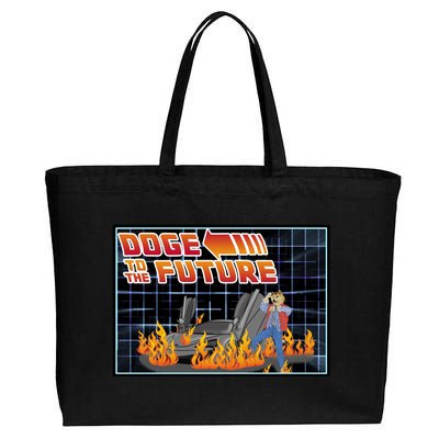 Doge To The Future Cotton Canvas Jumbo Tote