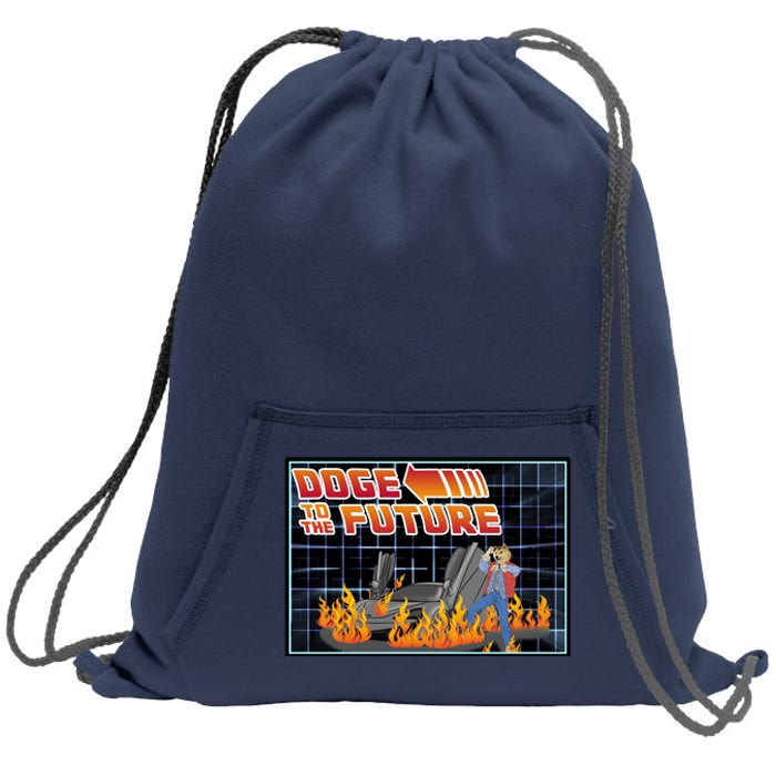 Doge To The Future Sweatshirt Cinch Pack Bag