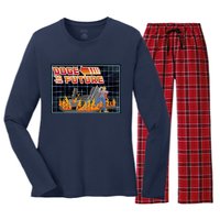 Doge To The Future Women's Long Sleeve Flannel Pajama Set 