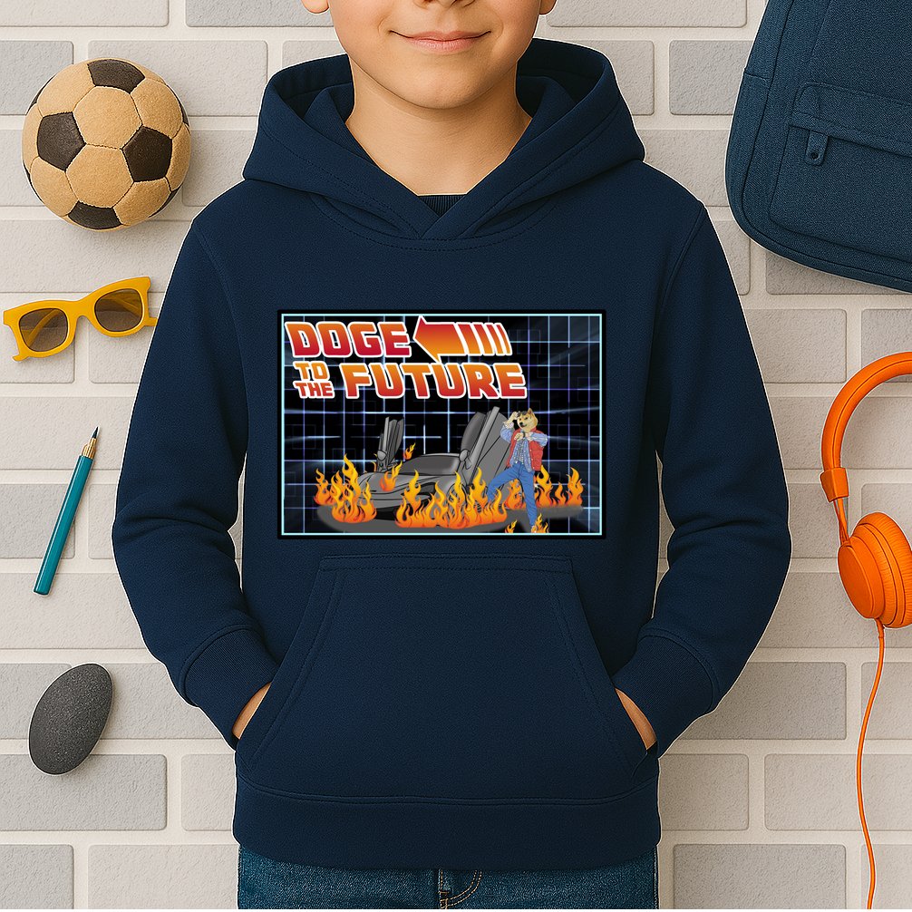 Doge To The Future Kids Hoodie