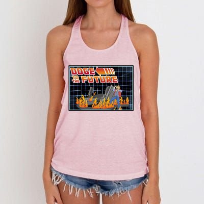 Doge To The Future Women's Knotted Racerback Tank