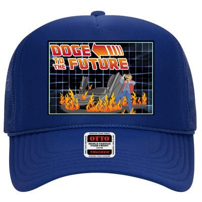 Doge To The Future High Crown Mesh Back Trucker Hat